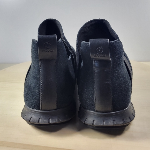 COLE HAAN ZeroGrand Black Suede Slip On Booties Boots Women's Size 8 - Picture 4 of 12